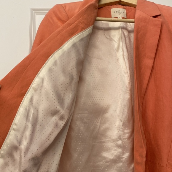 Sézane Gracie Blazer Size 38, Peach - Picture 3 of 6